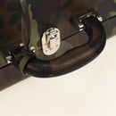 PRADA Trunk Saffiano leather Camouflage Auth 185558V-10