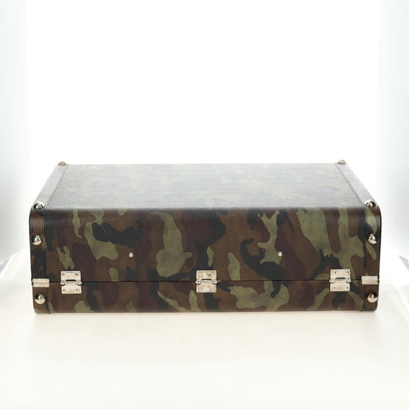 PRADA Trunk Saffiano leather Camouflage Auth 185558V