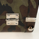 PRADA Trunk Saffiano leather Camouflage Auth 185558V-22