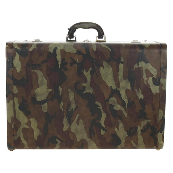 PRADA Trunk Saffiano leather Camouflage Auth 185558V