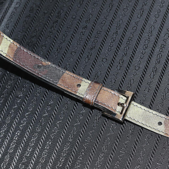 PRADA Trunk Saffiano leather Camouflage Auth 185558V
