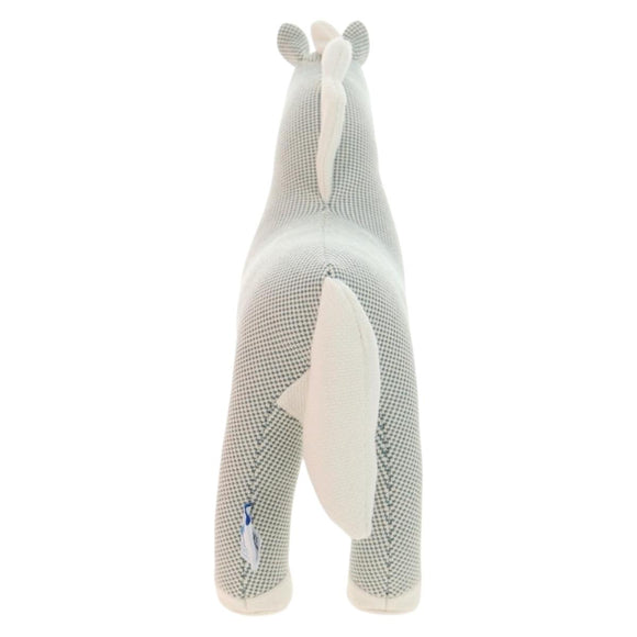 HERMES Cheval Honoré Epopé Stuffed Cotton Light Blue Auth 185562M