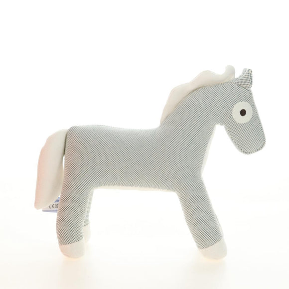 HERMES Cheval Honoré Epopé Stuffed Cotton Light Blue Auth 185562M