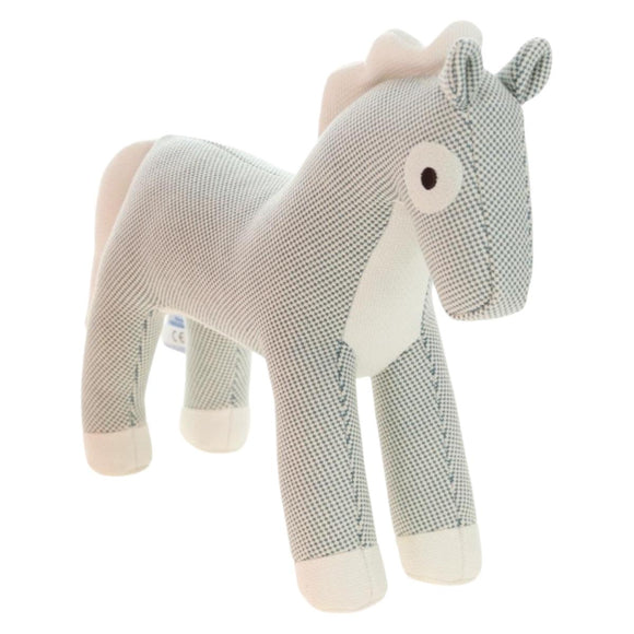 HERMES Cheval Honoré Epopé Stuffed Cotton Light Blue Auth 185562M
