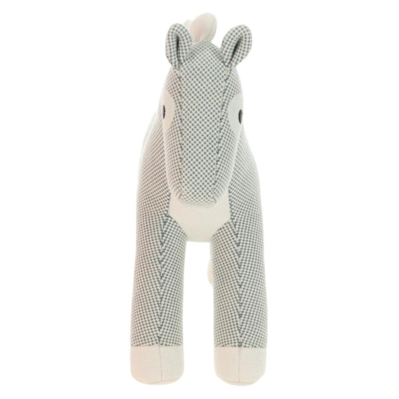 HERMES Cheval Honoré Epopé Stuffed Cotton Light Blue Auth 185562M