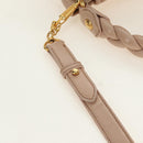 Miu Miu Matelasse Shoulder Bag Leather 2way Pink Gold Auth 185581M-17
