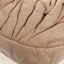 Miu Miu Matelasse Shoulder Bag Leather 2way Pink Gold Auth 185581M-20
