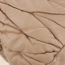 Miu Miu Matelasse Shoulder Bag Leather 2way Pink Gold Auth 185581M-21
