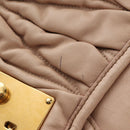 Miu Miu Matelasse Shoulder Bag Leather 2way Pink Gold Auth 185581M-30
