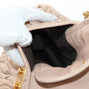 Miu Miu Matelasse Shoulder Bag Leather 2way Pink Gold Auth 185581M-31