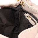 Miu Miu Matelasse Shoulder Bag Leather 2way Pink Gold Auth 185581M-34