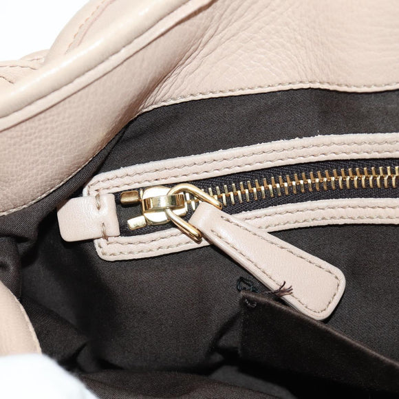Miu Miu Matelasse Shoulder Bag Leather 2way Pink Gold Auth 185581M