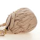 Miu Miu Matelasse Shoulder Bag Leather 2way Pink Gold Auth 185581M-3