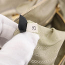 PRADA Hand Bag Leather 2way Khaki Gold Auth 185582A-12