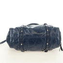 Miu Miu Hand Bag Leather 2way Navy Silver Auth 185583M-5