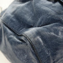 Miu Miu Hand Bag Leather 2way Navy Silver Auth 185583M-17
