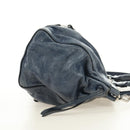 Miu Miu Hand Bag Leather 2way Navy Silver Auth 185583M-4