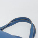 Salvatore Ferragamo Gancini Tote Bag Leather Blue Gold Auth 185584A-8