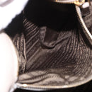 PRADA Tote Bag Leather 2way Beige Gold Auth 185585A-24