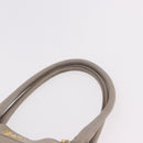 PRADA Tote Bag Leather 2way Beige Gold Auth 185585A-8