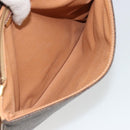 CELINE Macadam Canvas Shoulder Bag PVC Leather Brown Gold Auth 185586A-23