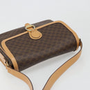 CELINE Macadam Canvas Shoulder Bag PVC Leather Brown Gold Auth 185586A-6