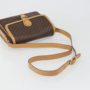CELINE Macadam Canvas Shoulder Bag PVC Leather Brown Gold Auth 185586A-7
