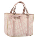 Christian Dior Trotter Canvas Chain Hand Bag PVC Pink Gold Auth 185587A-1