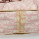 Christian Dior Trotter Canvas Chain Hand Bag PVC Pink Gold Auth 185587A-6