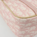Christian Dior Trotter Canvas Chain Hand Bag PVC Pink Gold Auth 185587A-15
