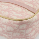 Christian Dior Trotter Canvas Chain Hand Bag PVC Pink Gold Auth 185587A-17