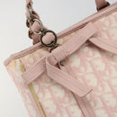 Christian Dior Trotter Canvas Chain Hand Bag PVC Pink Gold Auth 185587A-18