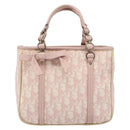 Christian Dior Trotter Canvas Chain Hand Bag PVC Pink Gold Auth 185587A-13