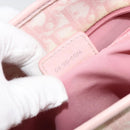 Christian Dior Trotter Canvas Chain Hand Bag PVC Pink Gold Auth 185587A-12