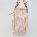 Christian Dior Trotter Canvas Chain Hand Bag PVC Pink Gold Auth 185587A-3