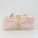 Christian Dior Trotter Canvas Chain Hand Bag PVC Pink Gold Auth 185587A-5