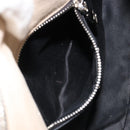 Miu Miu Hand Bag Leather 2way Beige Silver Auth 185589A-21