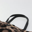 Salvatore Ferragamo Tote Bag Harako Leather Brown Gold Auth 185590A-8