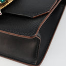 Miu Miu Shoulder Bag Leather Black Gold Auth 185592A-9