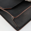 Miu Miu Shoulder Bag Leather Black Gold Auth 185592A-14