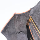 Miu Miu Shoulder Bag Leather Black Gold Auth 185592A-22