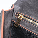 Miu Miu Shoulder Bag Leather Black Gold Auth 185592A-23