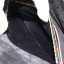 Miu Miu Shoulder Bag Leather Black Gold Auth 185592A-24