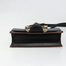Miu Miu Shoulder Bag Leather Black Gold Auth 185592A-5