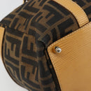 FENDI Zucca Canvas Hand Bag 2way Black Brown Auth 185594A-15