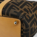 FENDI Zucca Canvas Hand Bag 2way Black Brown Auth 185594A-16
