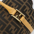 FENDI Zucca Canvas Hand Bag 2way Black Brown Auth 185594A-9