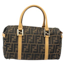 FENDI Zucca Canvas Hand Bag 2way Black Brown Auth 185594A-2
