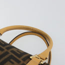 FENDI Zucca Canvas Hand Bag 2way Black Brown Auth 185594A-8