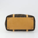 FENDI Zucca Canvas Hand Bag 2way Black Brown Auth 185594A-5